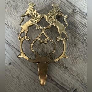Vintage James River Collection Solid Forged Brass Unicorn Trivet
